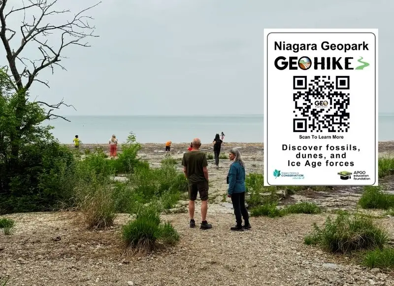 Geohike sign at Morgan's Point