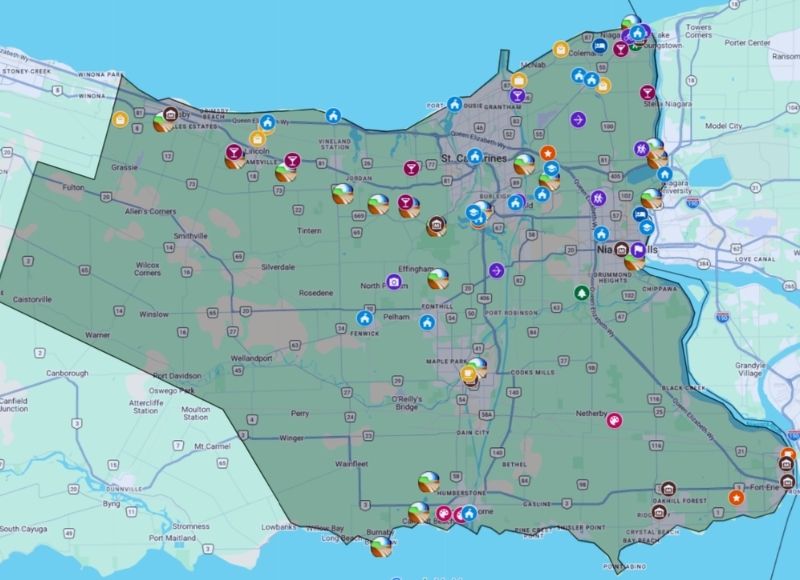 Map of the Niagara Geopark
